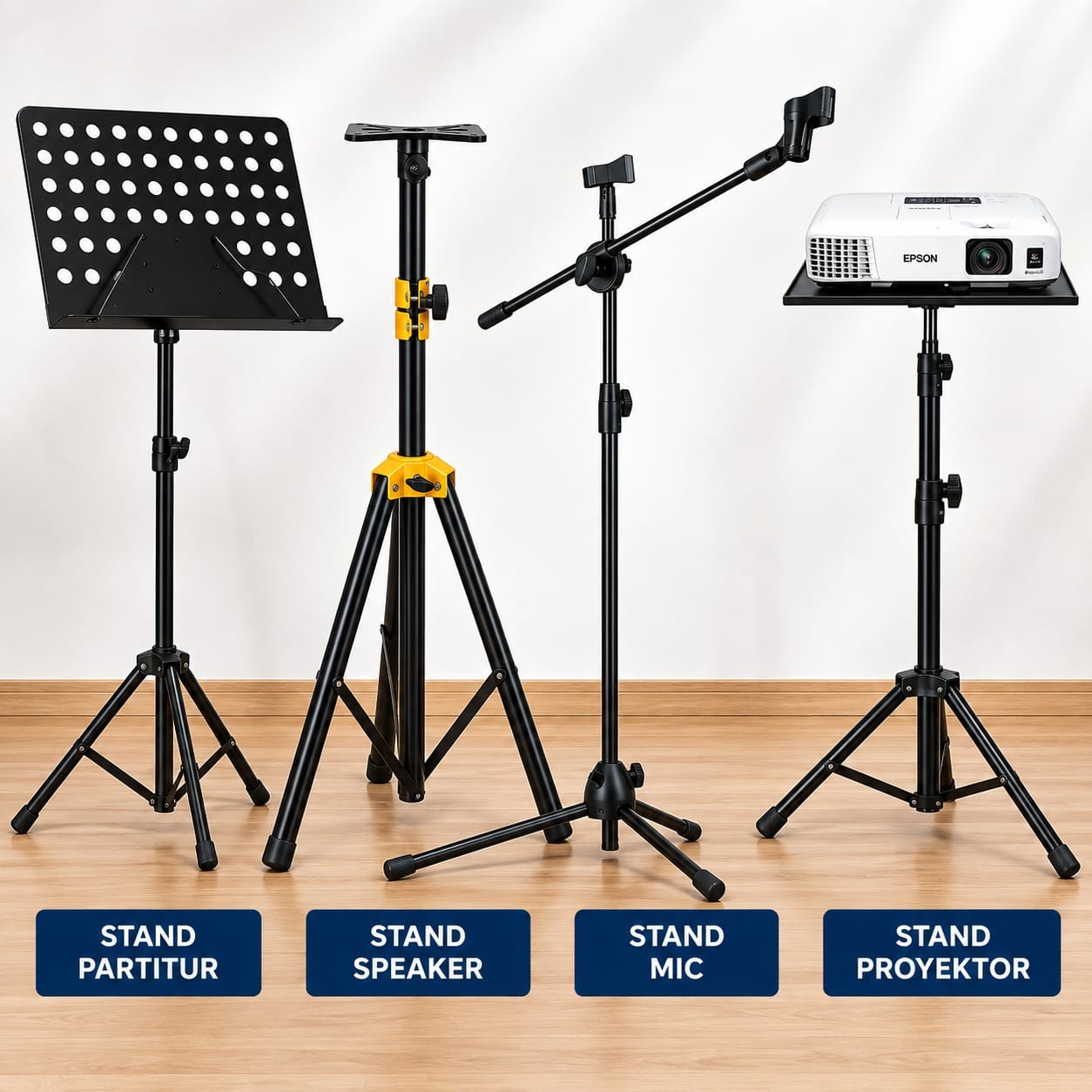 Sewa Aneka Stand: Speaker Tripod, Mic, Partitur Depok