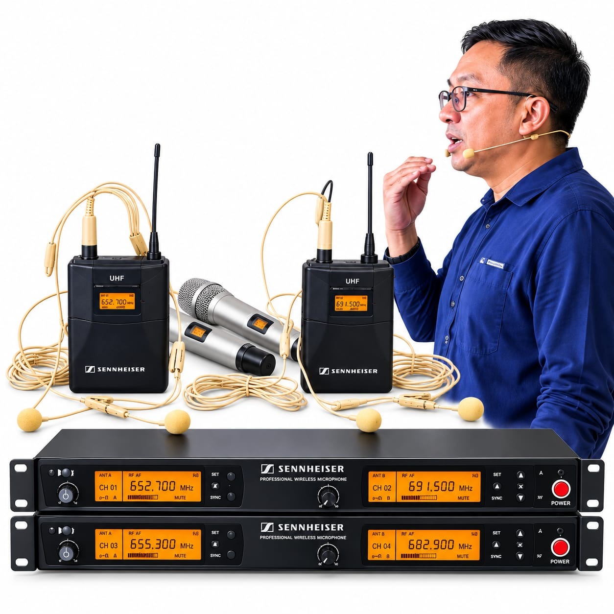 Sewa Mic Headset & Clip-On Wireless Sennheiser Depok
